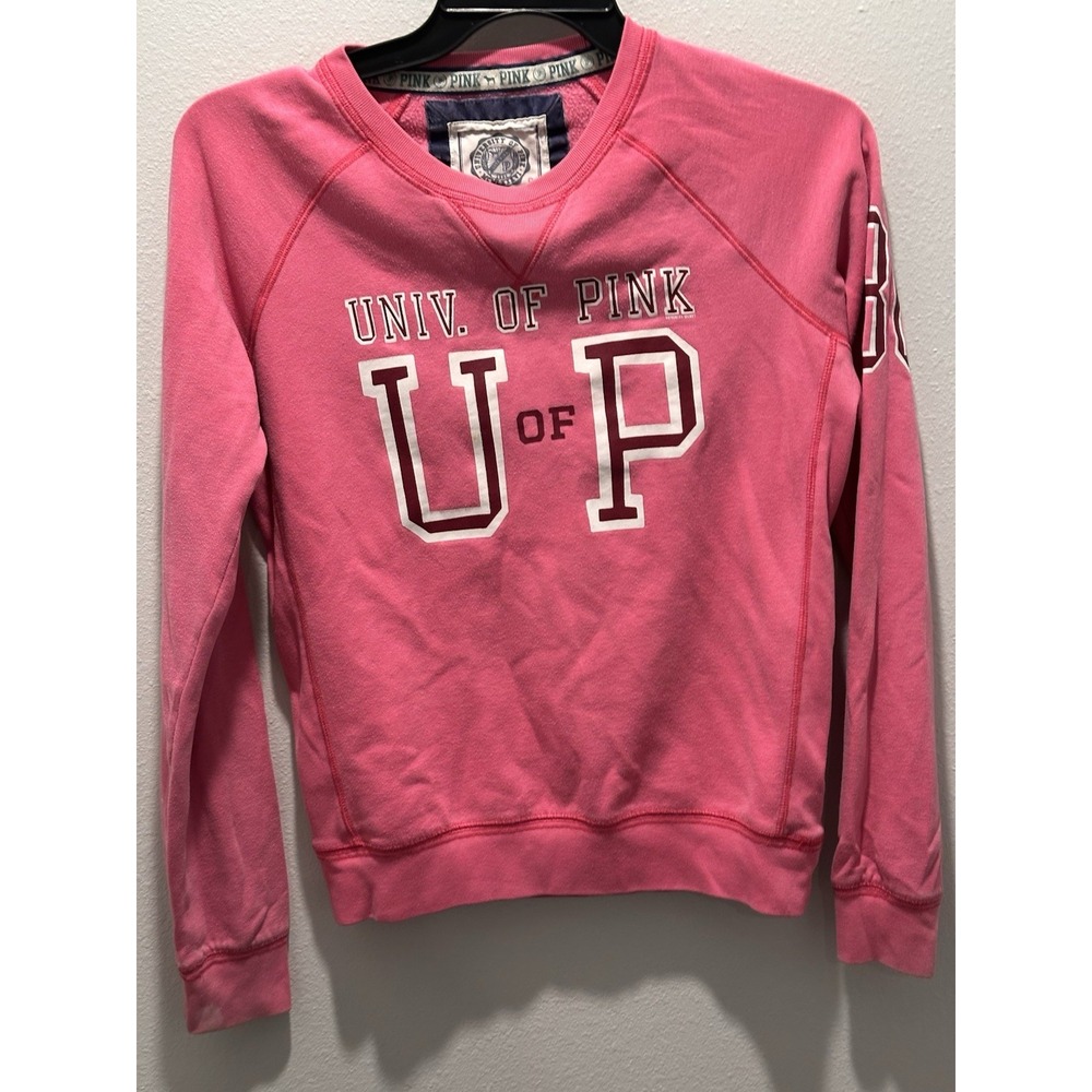 Pink Victoria's‎ Secret Univ of Pink U of P Sweatshirt Raglan 86 Graphic Small